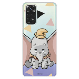 Funda para Xiaomi Redmi Note 12 Pro Oficial de Disney Dumbo Silueta Transparente - Dumbo