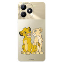 Funda para Realme C53 Oficial de Disney Simba y Nala Silueta - El Rey León