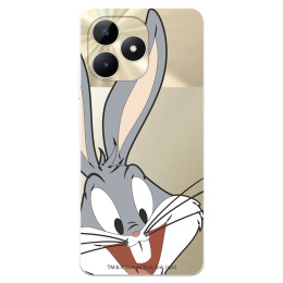 Funda para Realme C53 Oficial de Warner Bros Bugs Bunny Silueta Transparente - Looney Tunes