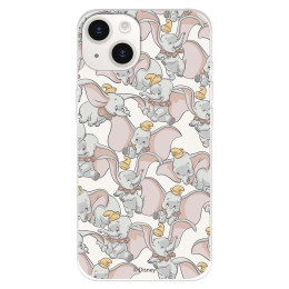 Funda para iPhone 15 Oficial de Disney Dumbo Siluetas Transparente - Dumbo