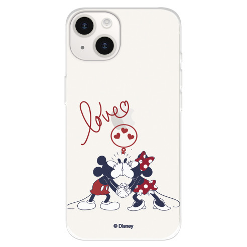 Funda para iPhone 15 Oficial de Disney Mickey y Minnie Love - Clásicos Disney