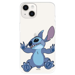 Funda para iPhone 15 Plus Oficial de Disney Stitch Trepando - Lilo & Stitch