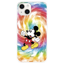 Funda para iPhone 15 Plus Oficial de Disney Mickey Mickey Tye Die - Clásicos Disney