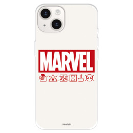 Funda para iPhone 15 Plus Oficial de Marvel Marvel Logo Red - Marvel