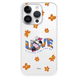 Funda para iPhone 15 Pro Oficial de Disney Minnie Minnie Love - Clásicos Disney