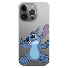 Funda para iPhone 15 Pro Max Oficial de Disney Stitch Trepando - Lilo & Stitch