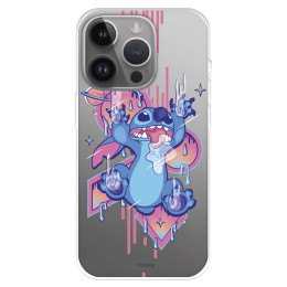 Funda para iPhone 15 Pro Max Oficial de Disney Stitch Graffiti - Lilo & Stitch