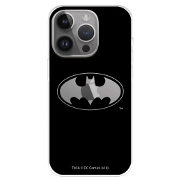 Funda para iPhone 15 Pro Max Oficial de DC Comics Batman Logo Transparente - DC Comics