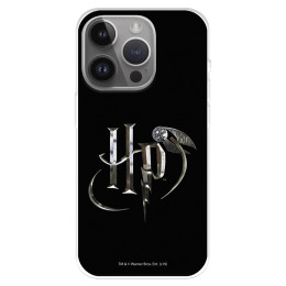 Funda para iPhone 15 Pro Max Oficial de Harry Potter HP Iniciales - Harry Potter