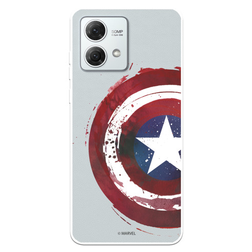 Funda para Motorola Moto G84 5G Oficial de Marvel Capitán América Escudo Transparente - Marvel