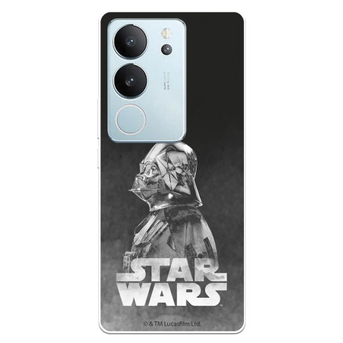 Funda para Vivo V29 5G Oficial de Star Wars Darth Vader Fondo negro - Star Wars