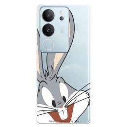 Funda para Vivo V29 5G Oficial de Warner Bros Bugs Bunny Silueta Transparente - Looney Tunes