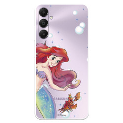 Funda para Samsung Galaxy A05s Oficial de Disney Ariel y Sebastián Burbujas - La Sirenita