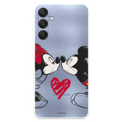 Funda para Samsung Galaxy A25 5G Oficial de Disney Mickey y Minnie Beso - Clásicos Disney