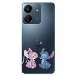 Funda para Xiaomi Redmi 13C Oficial de Disney Angel & Stitch Beso - Lilo & Stitch