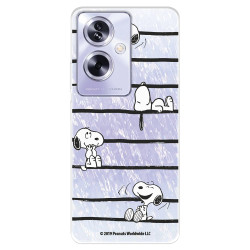 Funda para Oppo A79 5G Oficial de Peanuts Snoopy rayas - Snoopy