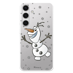 Funda para Samsung Galaxy S24 Oficial de Disney Olaf Transparente - Frozen