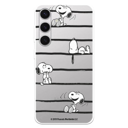 Funda para Samsung Galaxy S24 Oficial de Peanuts Snoopy rayas - Snoopy