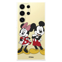 Funda para Samsung Galaxy S24 Ultra Oficial de Disney Mickey y Minnie Posando - Clásicos Disney