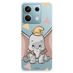 Funda para Xiaomi Redmi Note 13 Pro 5G Oficial de Disney Dumbo Silueta Transparente - Dumbo