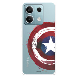 Funda para Xiaomi Redmi Note 13 Pro 5G Oficial de Marvel Capitán América Escudo Transparente - Marvel