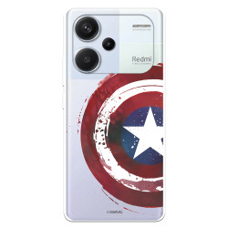 Funda para Xiaomi Redmi Note 13 Pro Plus 5G Oficial de Marvel Capitán América Escudo Transparente - Marvel