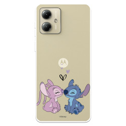 Funda para Motorola Edge 40 Neo Oficial de Disney Angel & Stitch Beso - Lilo & Stitch