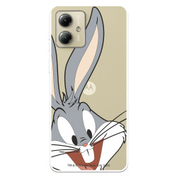 Funda para Motorola Edge 40 Neo Oficial de Warner Bros Bugs Bunny Silueta Transparente - Looney Tunes