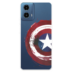 Funda para Motorola Moto G34 Oficial de Marvel Capitán América Escudo Transparente - Marvel