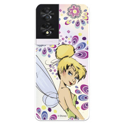 Funda para TCL 40 NXTPAPER Oficial de Disney Campanilla Flores - Peter Pan