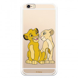 Carcasa Oficial Disney Simba y Nala transparente para iPhone 6 - El Rey León- La Casa de las Carcasas