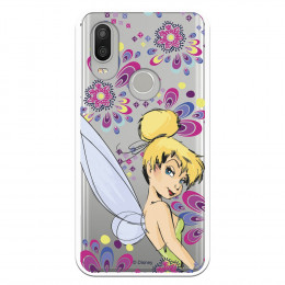 Carcasa Oficial Disney Campanilla Flores Transparente para BQ Aquaris X2 Pro - Peter Pan- La Casa de las Carcasas