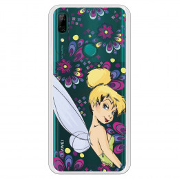 Carcasa Oficial Disney Campanilla Flores Transparente para Huawei P Smart Z - Peter Pan- La Casa de las Carcasas