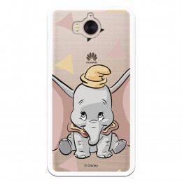 Carcasa Oficial Disney Dumbo silueta transparente para Huawei Y5 2017 - Dumbo- La Casa de las Carcasas