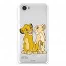 Carcasa Oficial Disney Simba y Nala transparente para Lg Q6 - El Rey León- La Casa de las Carcasas