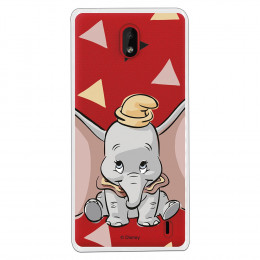 Carcasa Oficial Disney Dumbo silueta transparente para Nokia 1 Plus - Dumbo- La Casa de las Carcasas