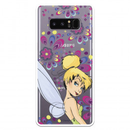 Carcasa Oficial Disney Campanilla Flores Transparente para Samsung Galaxy Note 8 - Peter Pan- La Casa de las Carcasas