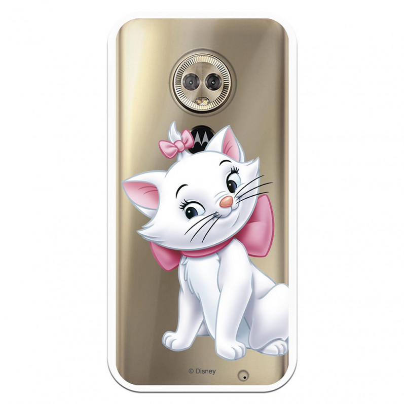 Oficjalne przezroczyste etui Disney Marie Silhouette do Motorola Moto G6 Plus - The Aristocats