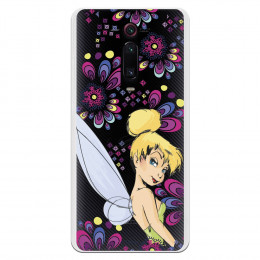 Carcasa Oficial Disney Campanilla Flores Transparente - Peter Pan para Xiaomi Mi 9T (Redmi K20)- La Casa de las Carcasas