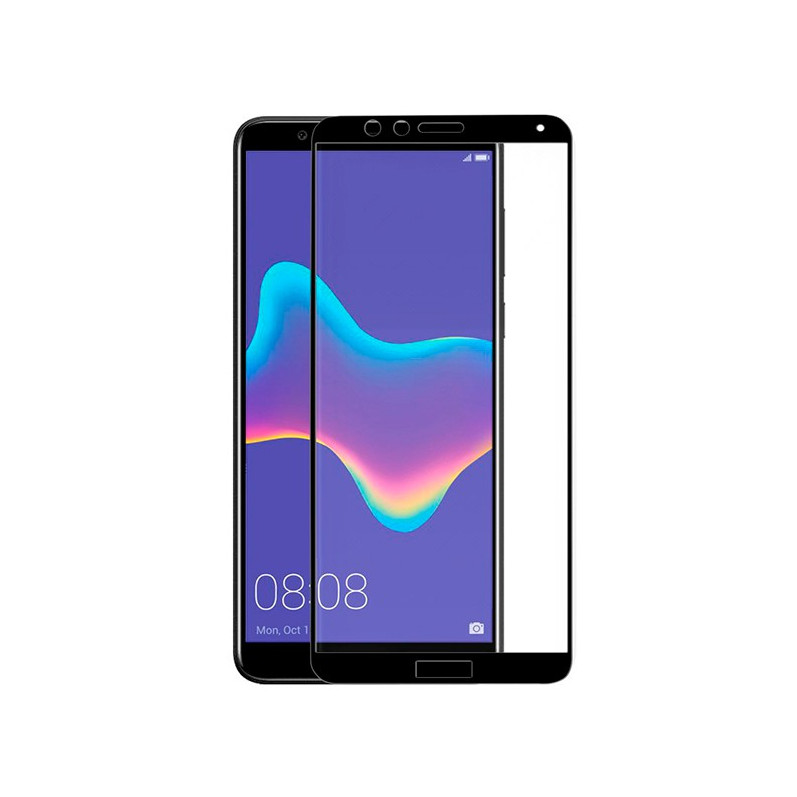 Pełne czarne szkło hartowane do Huawei Y9 2018