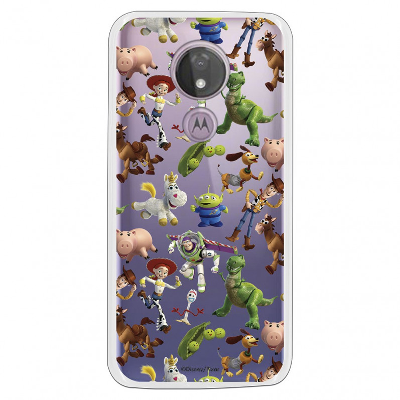 Oficjalne przezroczyste etui Disney Toy Story Sylwetki - Toy Story na Motorola Moto G7 Power