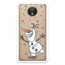 Funda para Motorola Moto C Oficial de Disney Olaf Transparente - Frozen