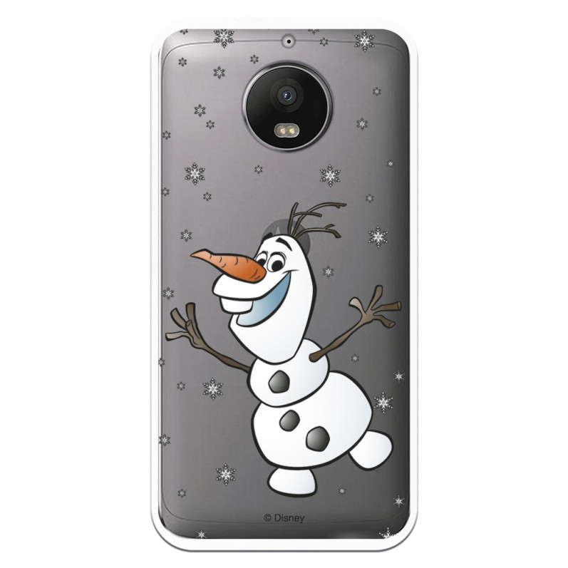 Funda para Motorola Moto G5s Oficial de Disney Olaf Transparente - Frozen