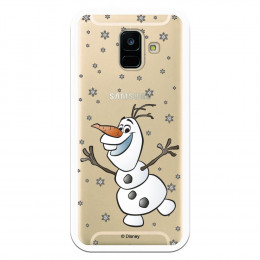 Funda para Samsung Galaxy A6 2018 Oficial de Disney Olaf Transparente - Frozen