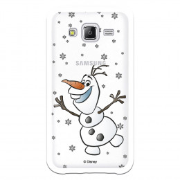 Funda para Samsung Galaxy J5 Oficial de Disney Olaf Transparente - Frozen