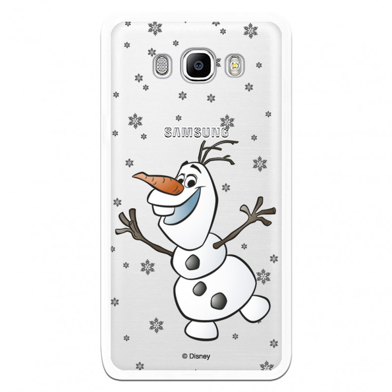 Funda para Samsung Galaxy J7 2016 Oficial de Disney Olaf Transparente - Frozen