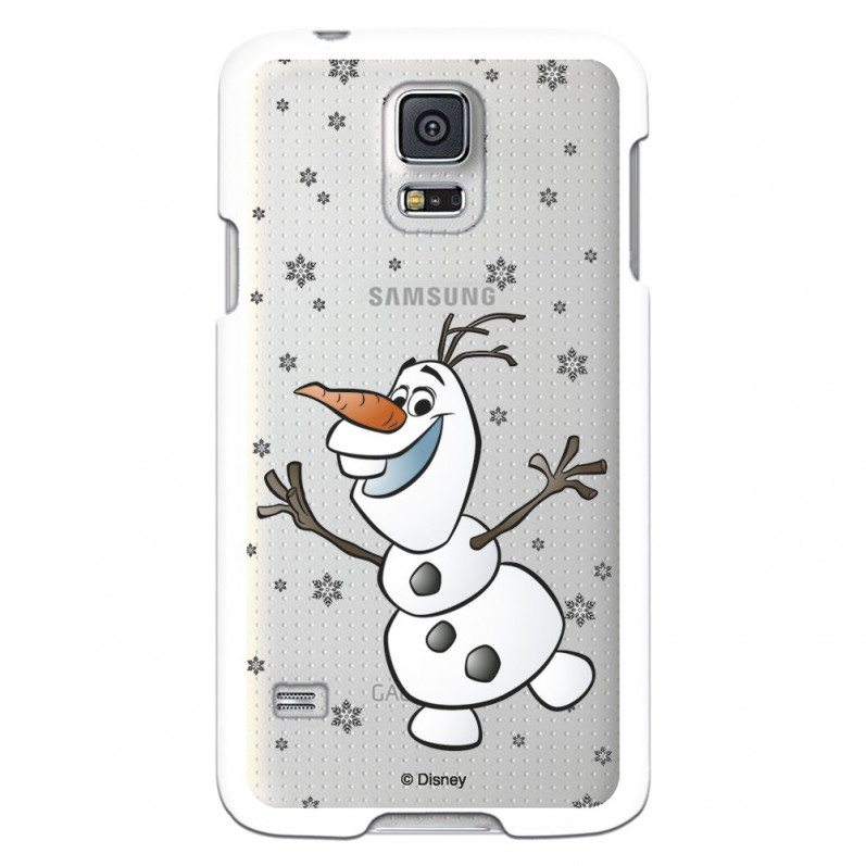 Funda para Samsung Galaxy S5 Oficial de Disney Olaf Transparente - Frozen