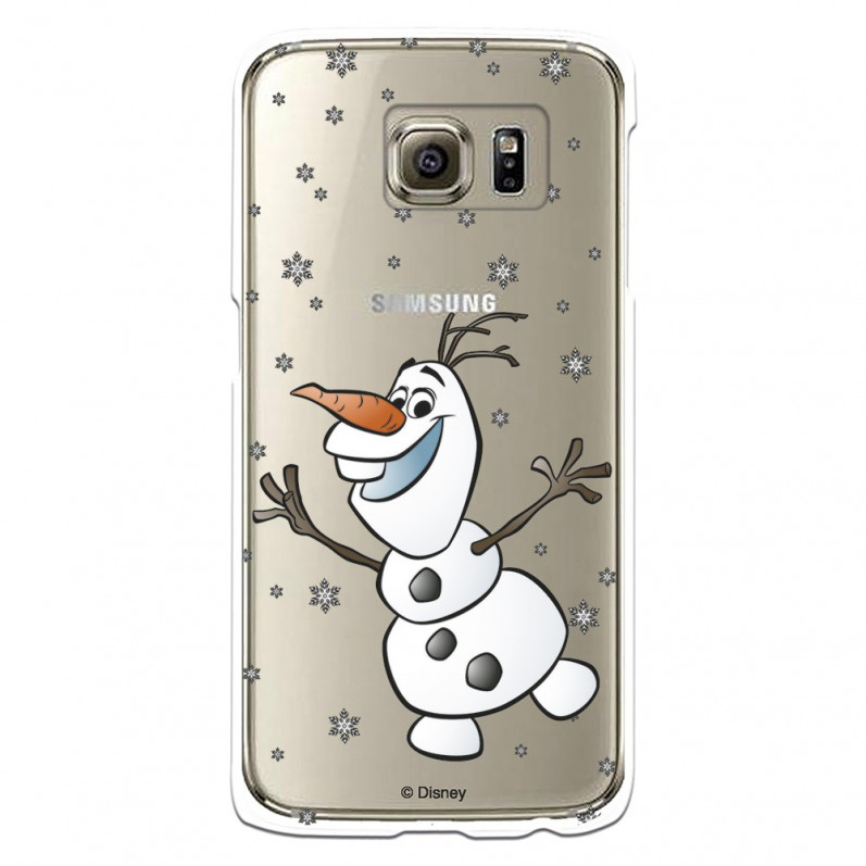 Funda para Samsung Galaxy S6 Oficial de Disney Olaf Transparente - Frozen