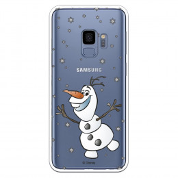 Funda para Samsung Galaxy S9 Oficial de Disney Olaf Transparente - Frozen