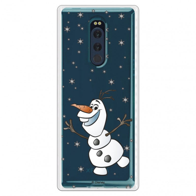 Funda para Sony Xperia XZ4 Oficial de Disney Olaf Transparente - Frozen